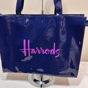 Harrods Glossy Purple Tote Bag